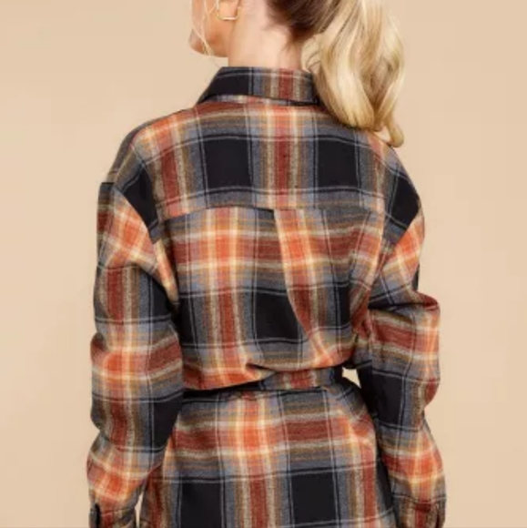 1  L left❤New plaid shirt dress - Picture 14 of 17